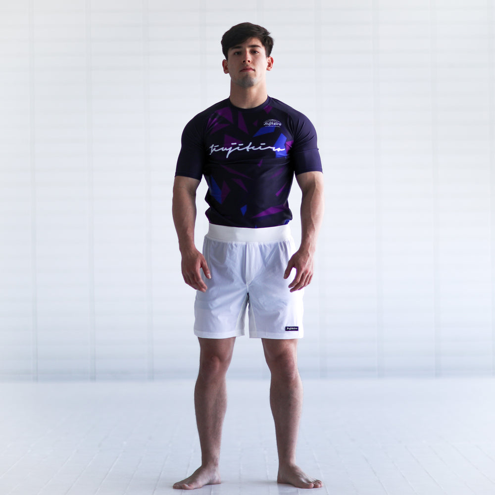Jiujiteiro Purple Vector Pro Half Sleeve Rashguard – Compression rashguard for no-gi BJJ