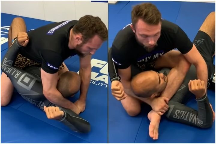 Craig Jones mounted triangle choke setup from mount in BJJ