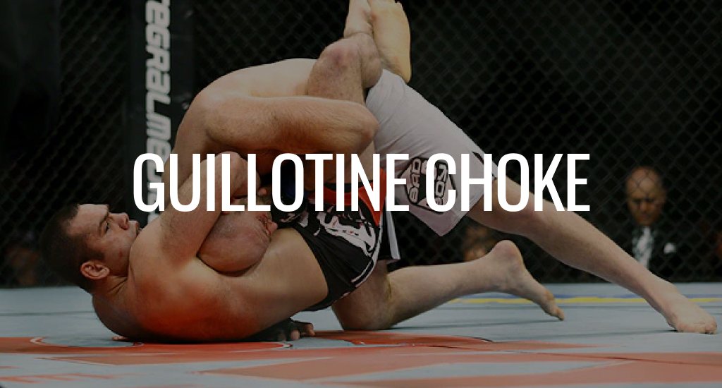 guillotine choke finish in no-gi MMA competition — crooked head lock entry