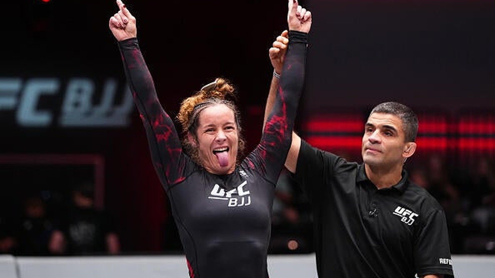 Aurelie Le Vern controls Rana Willink en route to a featherweight decision at UFC BJJ 11