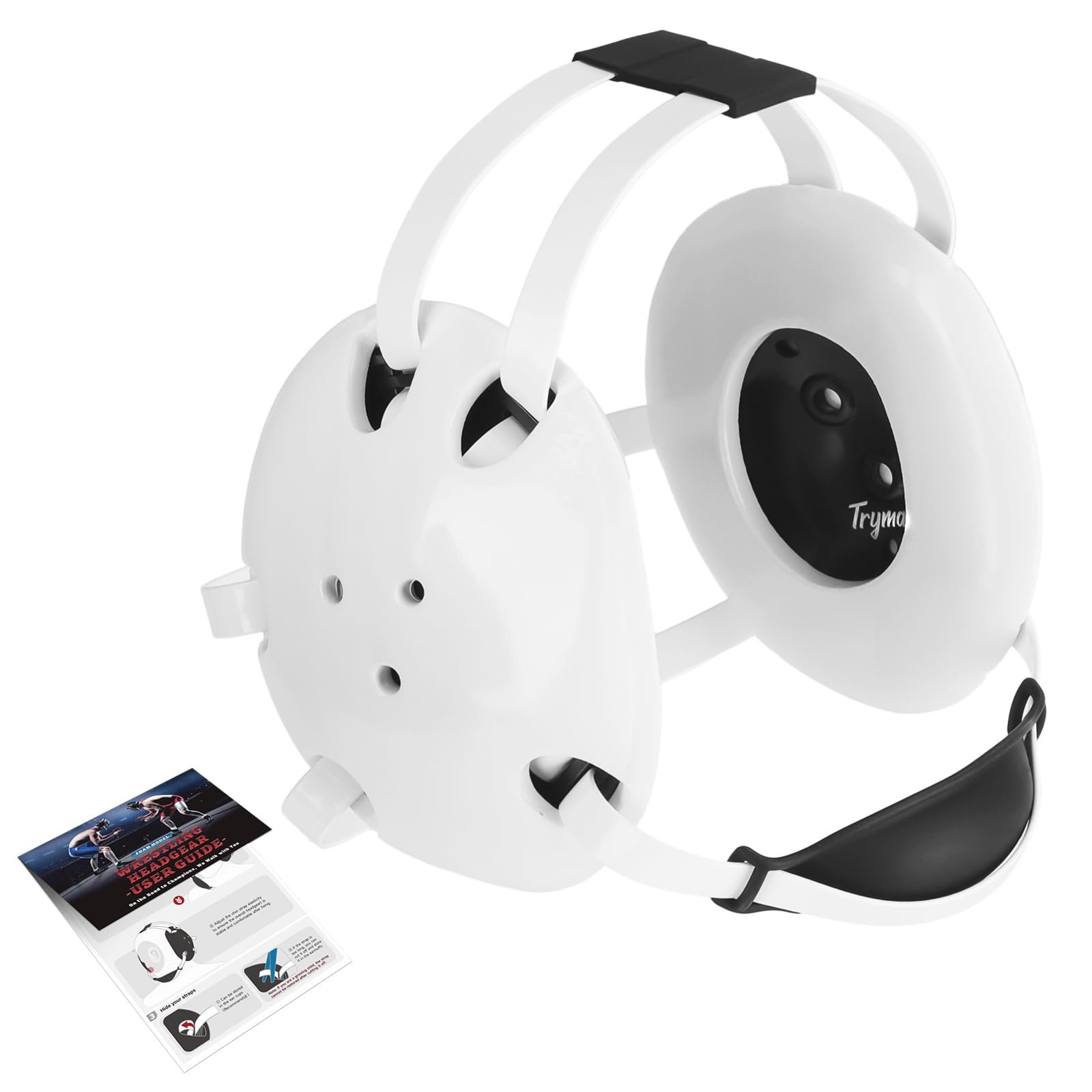Trymaker Wrestling Headgear, Youth Wrestling Head Gear with Chin Cup, Sorf Ear Guard for MMA, Jiu-Jitsu (for Users Age 10+)