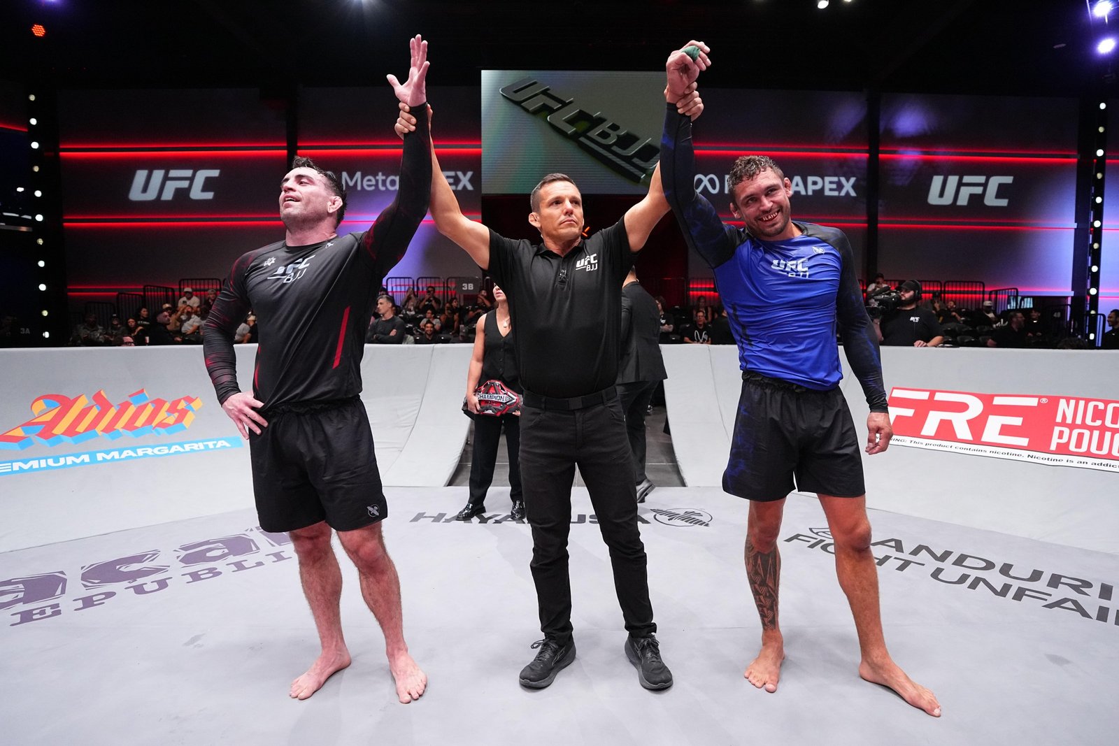 Mason Fowler grapples with Nick Rodriguez in their UFC BJJ light heavyweight title rematch