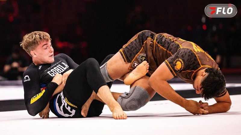 Pawel Jaworski attacking an inside heel hook against Felipe Costa at ADCC 2026