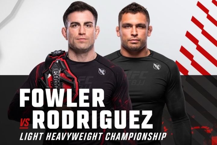 Official UFC BJJ 11 poster for Mason Fowler vs Nick Rodriguez title rematch