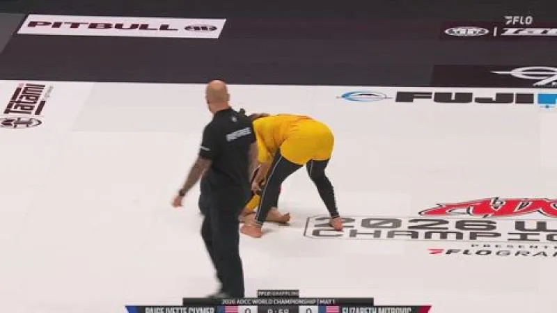 Paige Ivette Clymer closes in on Elizabeth Mitrovic before her armbar finish at ADCC 2026