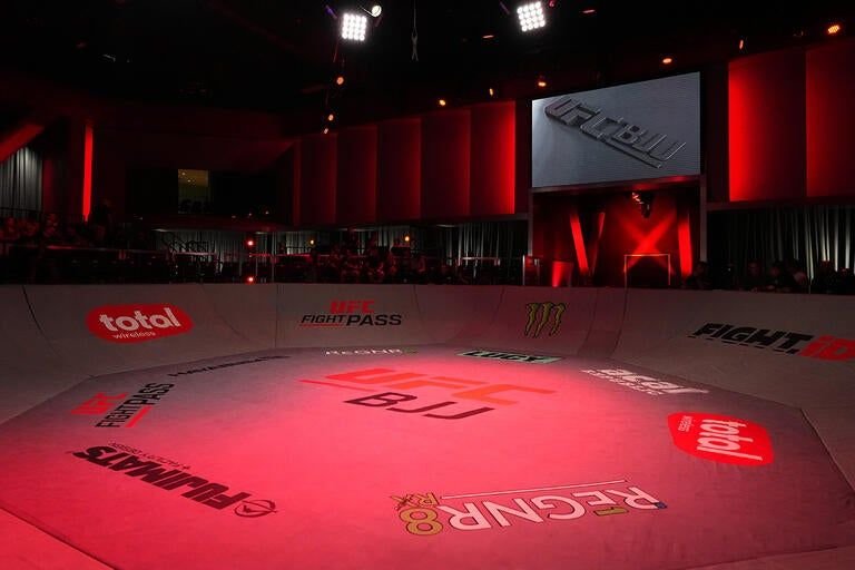 Meta APEX arena setup for UFC BJJ, home of UFC BJJ 13 Tackett vs Rodriguez