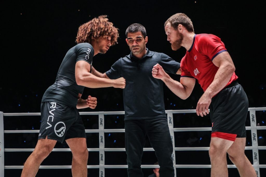 Kade Ruotolo, a no-gi grappler known for back-take sequences off leg entanglements, faces off before a ONE Championship grappling match