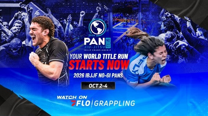 Promotional graphic for the 2026 IBJJF No-Gi Pan Championship, October 2-4 in Secaucus