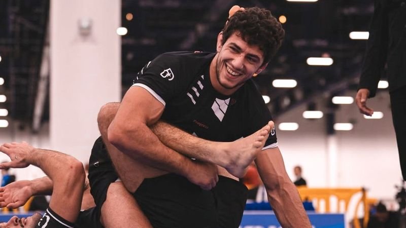 Tarik Hopstock no-gi rashguard competitor reacting at the 2026 Pan No-Gi Championship