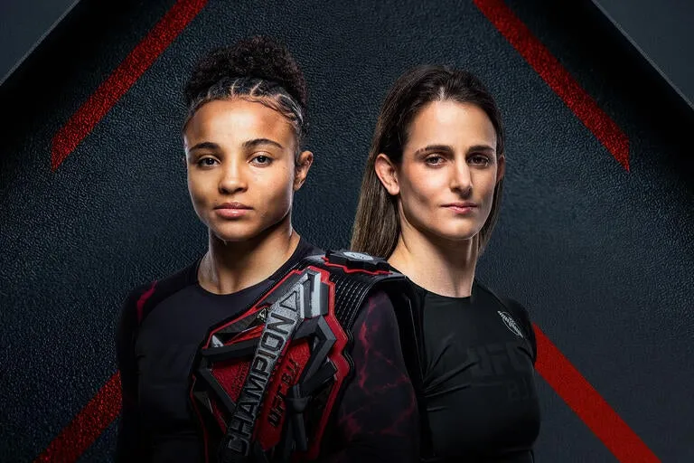 Cassia Moura and Adele Fornarino face off ahead of their UFC BJJ 12 title fight