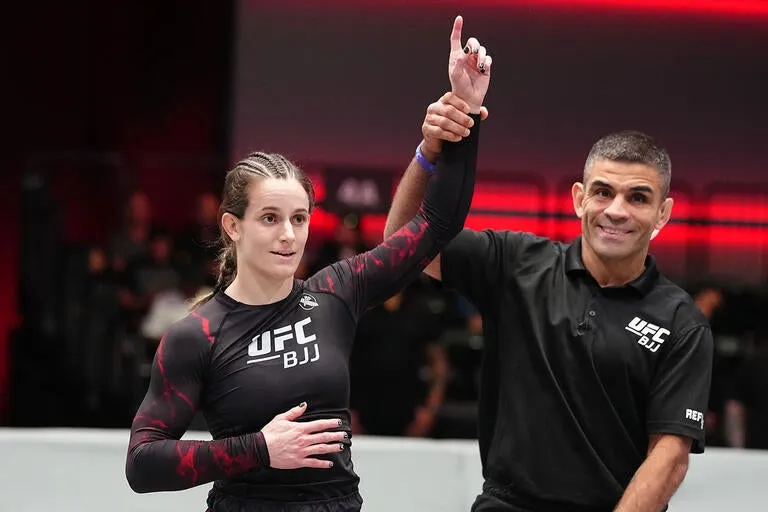 Adele Fornarino at UFC BJJ 12 ahead of her title fight with Cassia Moura