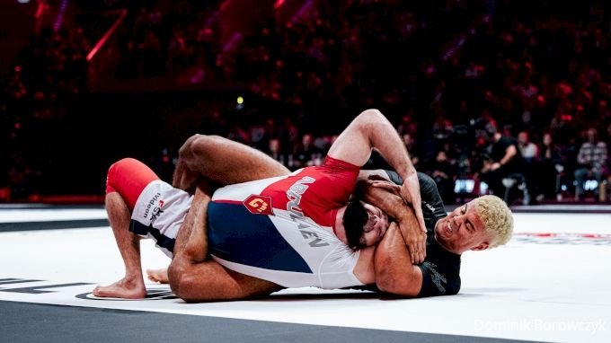 Victor Hugo competes in no-gi grappling action at ADCC 2026 after making weight